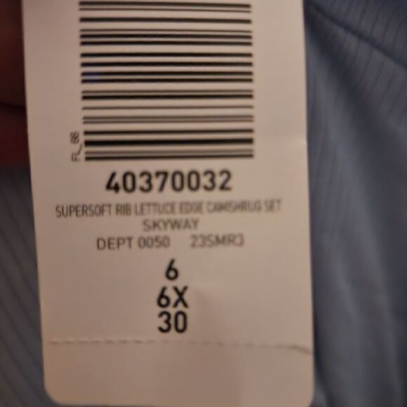 6X 30W Torrid Blue Cami Shrug Set Rib Lettuce Edge Fitted Supersoft Stretch 90s - Picture 12 of 12